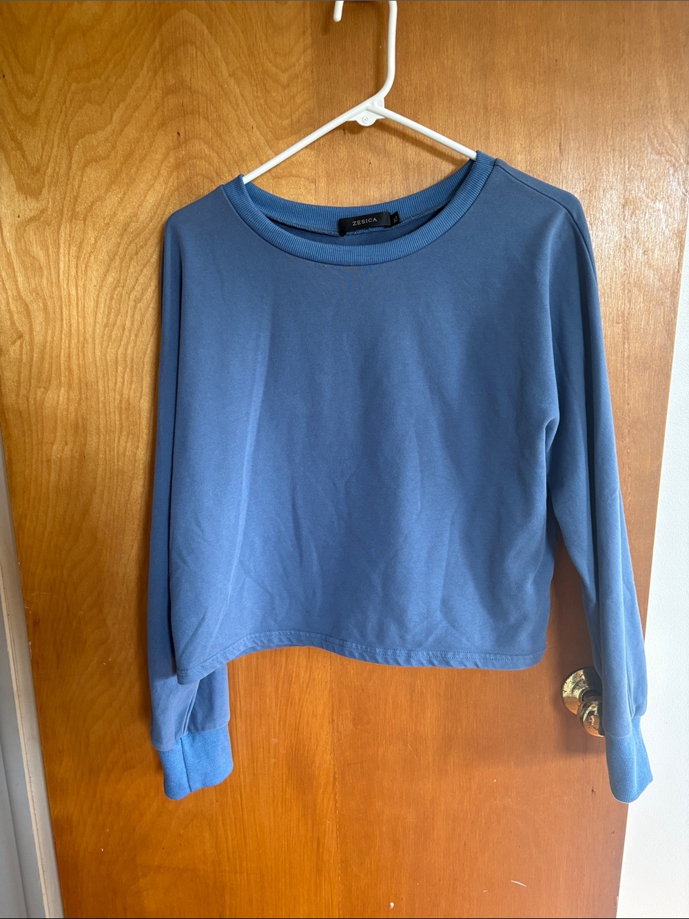 Zesica Blue Crewneck Sweatshirt